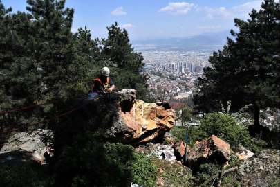 Bursa'nın uykularını kaçıran dev kayalar, paramparça oldu!