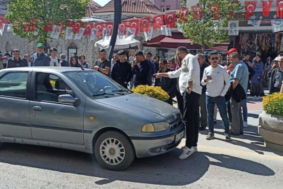 Trafikte hareketli dakikalar: Aracın önünü kesti: 'Yiyorsa çık dışarıya'