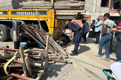 Bursa'da inşaatta acı olay! Halat koptu, kafa üstü yere çakıldı...