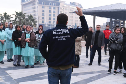 Osmangazi’de deprem ve yangın tatbikatı yapıldı